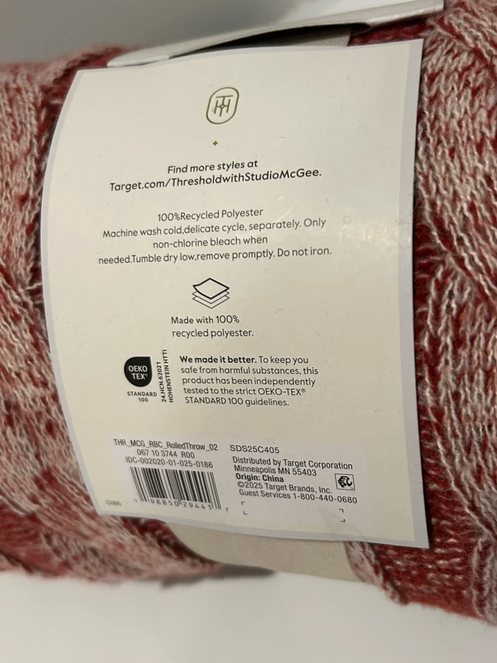50”x60” Twisted Cable Throw Blanket